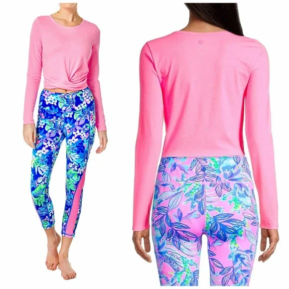 LILLY PULITZER Women’s Greer Long Sleeve Twist Top in Pink Style 8585 - Picture 2 of 10